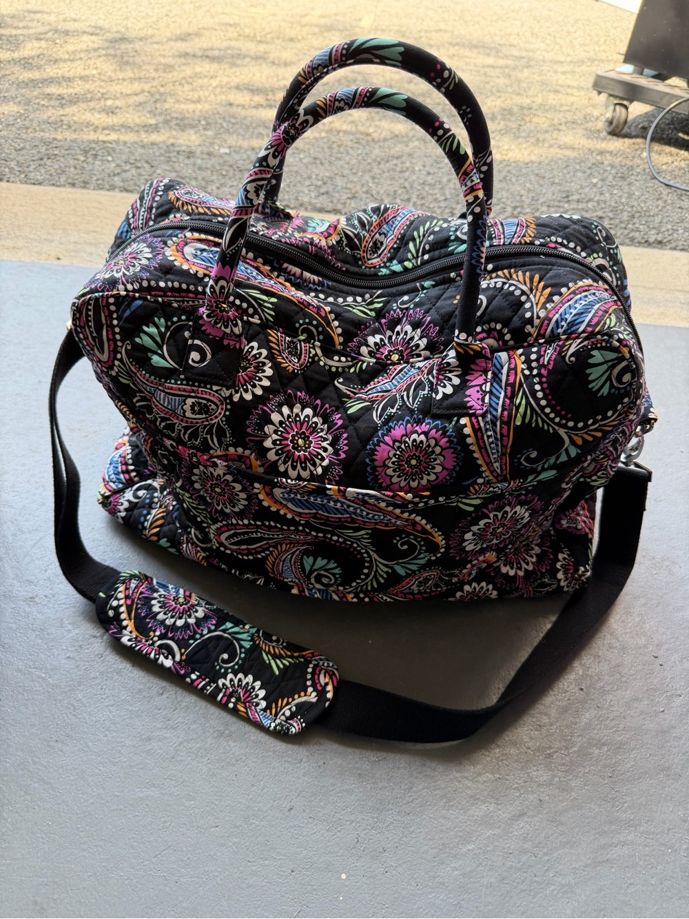 Vera Bradley Quilted Duffel Bag in Bandana Swirl Print